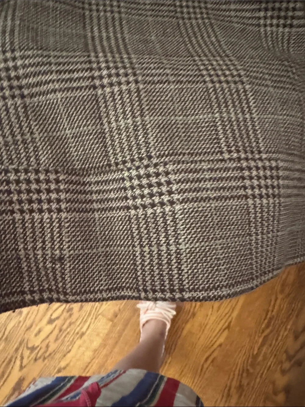 J. Crew Glen Plaid Wide-Leg Trousers in Gray